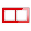 DECO Ramka podwójna - efekt szkła (ramka: czerwona spód: biały) czerwony 17-0-DRS-2