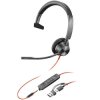 HP 8X218AA Poly Blackwire C3315-M on-ear headset mono black noise cancelling