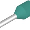 Insulated wire end ferrule, 0.34 mm², 11 mm/6 mm long, turquoise, 9204090000