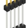Pin header, 5 pole, pitch 2.54 mm, angled, black, 10051963