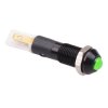 Green LED 8mm Black Metal Panel Indicator 24V