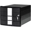 HAN 1018-13 IMPULS Desk drawer box Black A4, C4 No. of drawers: 3