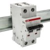 Wyłącznik nadprądowy MCB, Typ C, 2-biegunowy, 8A, 400V, 125V, na szynę DIN, ABB S202-C8, S200
