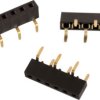 Socket header, 5 pole, pitch 2.54 mm, straight, black, 61300515721