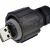 Wtyk USB A; USB 2.0; czarny; na przewód