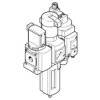 Zespół przygotowania powietrza FRL, Ręczny, G 1/4, 40μm, MSB4, Festo