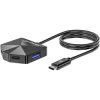 Manhattan 181150 4-Port USB 3.0 Type-C/A Combo Hub 2x2, 5 Gbps, Angled, Black