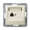 IMPRESJA Gniazdo telefoniczne 1xRJ11 ecru GPT-1Y/m/27 OSPEL