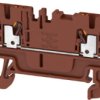 Through terminal block, push-in connection, 1.5 mm², 17.5 A, 6 kV, brown, 2534460000