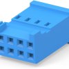 Socket housing, 8 pole, pitch 2.54 mm, straight, blue, 281839-4