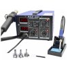 Stacja lutownicza HOTAIR i lutownica grotowa 60W 2w1 WEP 852D+ 700W 100-500C Kompresor