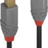 LINDY Kabel USB USB 3.2 Gen1 Złącze męskie USB-A, Złącze męskie USB-B 1.00 m czarny 36741
