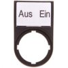 Tabliczka Opisowa Aus-Ein 50X30mm Czarna 22Mm Prostokątna M22s-St-D10 216490