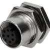 Złącze M12, żeńskie, PIN:8, gniazdo, proste, 30V M12A-08PFFS-SF8001