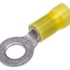 Zacisk oczkowy rozmiar przewodu 6mm² Ø , M6 izolowany średnica wew 6.7mm Żółty TE Connectivity