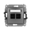 ICON Gniazdo podwójne 2xUSB C-C grafitowy 11IGUSB-8 KARLIK