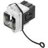 Plug housing, black, panel mounting, for RJ45 connector, 1011540000