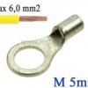 Konektor ( oczko ) cynk; 5mm; kabel 4- 6mm2