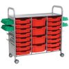Callero Plus STEAM Activity Treble Trolley & Flame Red Gratnells Trays
