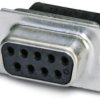 D-Sub socket, 9 pole, standard, equipped, straight, crimp connection, 1688861