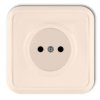 LIZA Gniazdo pojedyncze bez uziemienia beżowy 1GPT-1 KARLIK