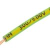 Przewód jednożyłowy linkowy, 2491B, 1 mm², 32/0,2 mm, 17 AWG, Bezhalogenowe, 500 V, Zielony/Żółty, dł. 100m, RS PRO