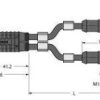 Turck 6628158 Rozdzielacz i adapter czujnika/aktuatora VBRS4.4-2WKC4T-P7X2-0.6/0.6/TXL, 0.60 m, 1 szt.