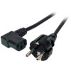 Power cord, Europe, plug type E + F, straight on C13 socket, angled, black, 2 m, EK534.2
