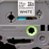 Labelling tape cartridge, 12 mm, tape white, font black, 8 m, TZE-S231