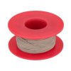 Przewód; montażowy; Kynar 50m; 1 żyła; drut; Cu; srebrzony; 0,25mm; szary; PVDF; kynar; max +135°C; 300V; szpula 50m; Weiyang; R
