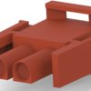 Plug housing, 2 pole, pitch 6.35 mm, straight, brown, 1-350777-1