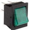 Przełącznik kołyskowy Wł.-wył. podświetlany 16 A DPST Zielony Arcolectric (Bulgin) Ltd
