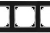 VESTRA ramka pięciokrotna IP20 czarny/chrom 3875-46