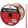 Kabel głośnikowy Maclean MCTV-512 2*1.5mm2 / 48*0.20CCA 3,5*7,0mm TRANSPARENT PVC 100m MCTV-512