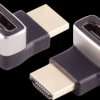 SP10-01051 HDMI connector/socket adapter, 8K 60 Hz, angled upwards