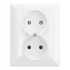 Gniazdo podwójne p/t 2x2P Pearl, 16A, 250V, PT-5 P, biały,OR-OE-7706/2P/W