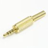 Wtyk JACK 3.5mm 4 polowy stereo + mikrofon złocony