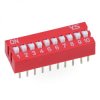 Przełącznik dip switch 10-polowy - czerwony