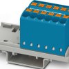 Distribution block, push-in connection, 0.14-2.5 mm², 22.5 A, 8 kV, blue, 1221413