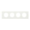 CELIANE Ramka 4 poczwórna minerał corian biały żłobkowany 069014 LEGRAND