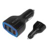 Ładowarka samochodowa 3xUSB-A Czarna QC3.0 5V/7A