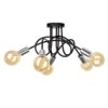 Lampa Sufitowa Nowoczesna 5Xe27 Rumba Black/Silver