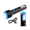Latarka ręczna 1-LED 3W+4-LEDSMD z akum.1200mAh,kabel micro USB
