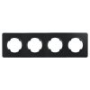 Ramka plastikowa czarna 4-modułowa OVAL