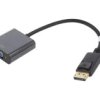 Dp-Vga-0.15Bk Konwerter Displayport 1.1 0,15M Obsługa: 1080P, Fullhd Czarny