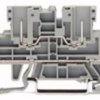 2-wire/2-pin double level terminal, spring-clamp connection, 2 pole, 16 A, 6 kV, gray, 870-151