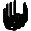 Finger shaped heatsink, (L x W x H) 41.3 x 33 x 25.4 mm, 10.5 K/W, black anodized, FK 206 SA L