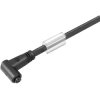 Sensor actuator cable, M8-cable socket, angled to open end, 3 pole, 1.5 m, PVC, black, 4 A, 1948720150