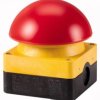 Duży przycisk bezpieczeństwa 2R bez samopowrotu czerwony IP67 FAK-R/V/KC02/IY 256790