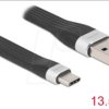 85771 USB 3.1 ribbon cable, USB-A to USB-C connector, 13.5 cm